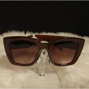Oversized Brown Square Frame Sunglasses